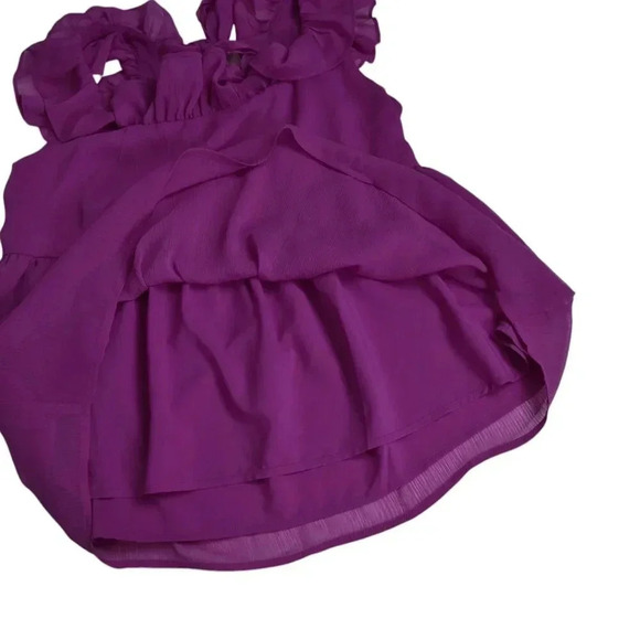 NWT  Banana Republic Factory Flutter Tie-Back Tank Top Blouse Magenta Size Large - Picture 11 of 14